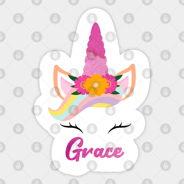 Name grace unicorn Sticker by Gaming champion